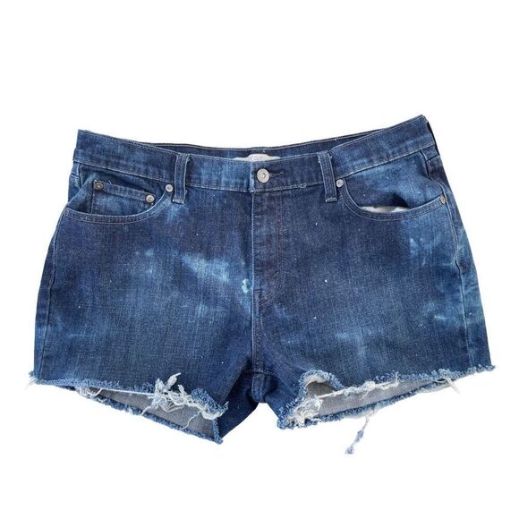 Levi’s Cutoff Stretch Denim Jean Shorts Size 14 / 32 - Picture 1 of 4